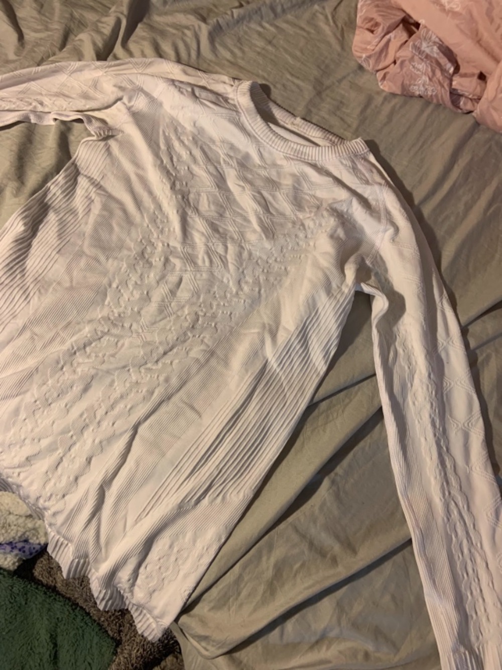 Lululemon White Rest Less Pullover Long Sleeve Shirt